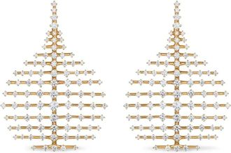 Fernando Jorge Orecchini Disco in oro giallo 18 carati con diamanti