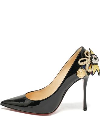 Christian Louboutin 115 mm Galonna leren pumps - Zwart
