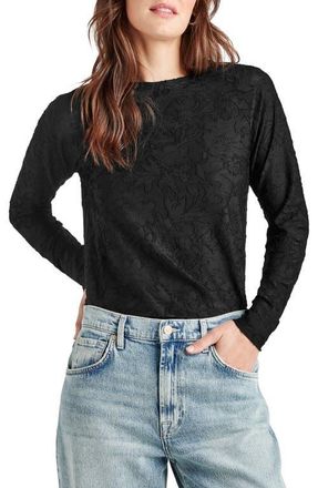Splendid Cecelia Floral Long Sleeve Top in Black at Nordstrom, Size X-Small