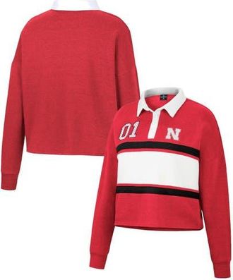 Colosseum Womens Colosseum Scarlet Nebraska Huskers I Love My Job Rugby Long Sleeve Shirt at Nordstrom, Size X-Large