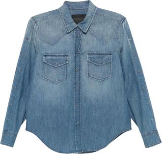 Dondup Camisa Vaquera - Blouses & Shirts - Mujer - Azul - M