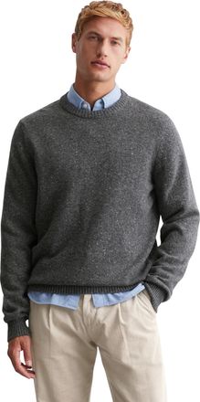 Marc O'Polo Rundhalspullover MARC OPOLO, Herren, Gr. S, graphite grau melange, Strick, Obermaterial: 31% Wolle, 29% Schurwolle, 20% Polyamid, 20% Viskose, Rundhal