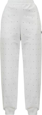 8pm Strass Trainingsbroeken met Ribboorden - Dames - Sweatpants - Beige - XS - Katoen - Broeken