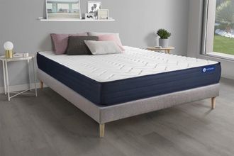 Actisom Somier gris + colch&oacute;n con espuma viscoel&aacute;stica 120 x 195