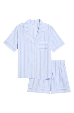Nordstrom Classic Short Cotton Pajamas in Blue Parker Stripe at Nordstrom, Size X-Large