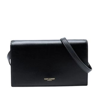 Saint Laurent Pre-owned Cross Body Bags, female, Black, Size: ONE SIZE Pre-owned Vintage Crossbody Bag