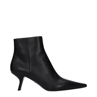 Prada Damens Lederstiefel Schwarz