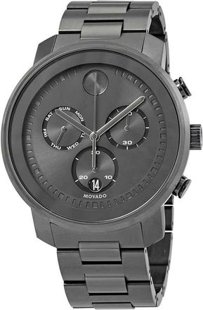 Movado Bold Chronograph Gunmetal Dial Mens Watch 3600486