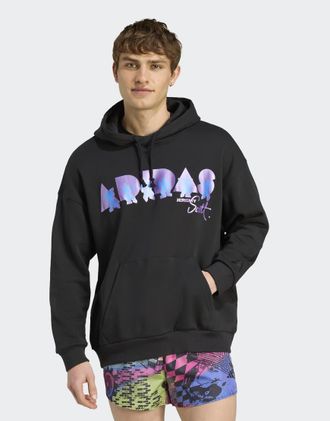 adidas adidas Performance x Jeremy Scott - Felpa con cappuccio nera-Nero