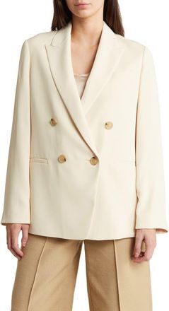 Vince Double Breasted Crepe Blazer in Birch at Nordstrom Rack, Size 6