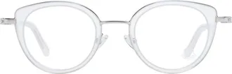 Moncler MO-1044400 Cat Eye Metal Eyeglasses - White