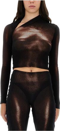 Jean Paul Gaultier Long Sleeve Tops - Dames - Longsleeves - Bruin - XS - Tops