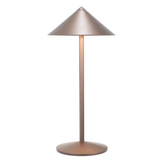 Zafferano L&aacute;mpara de mesa led recargable de 6w, color bronce