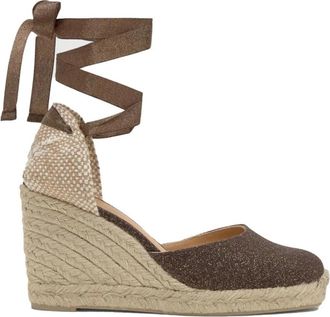 Castaner Carina Espadrilles met sleehak - Dames - Sleehakken - Bruin - 41 EU - Linnen - Schoenen