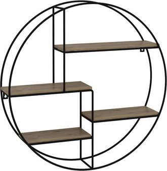 Vicco Estante De Pared Fyrk, Roble, 55 X 55 Cm Redondo