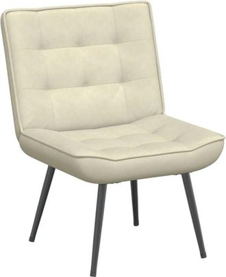 vidaXL Sill&oacute;n De Relax Terciopelo Crema 64x74x84 Cm Vidaxl
