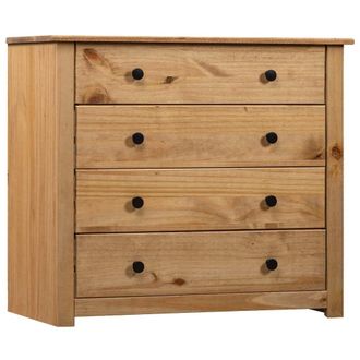 Berkfield Home Side Cabinet 80x40x73 cm Pine Panama Range in Brown | Size: 80 x 40 x 73 cm