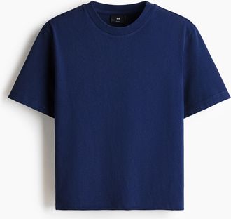 H&M Ausgewaschenes T-Shirt in Regular Fit - Blue