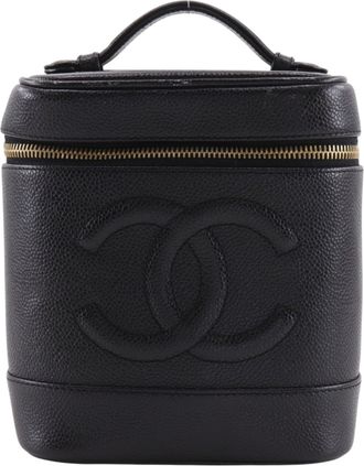 Chanel Black Grained Calfskin Vanity Bag (Pre-Owned)