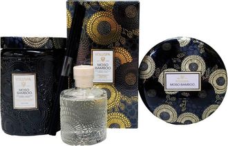 Voluspa Moso Bamboo Candle & Diffuser Trio