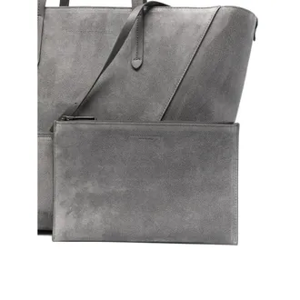 Brunello Cucinelli Panelled Calf Suede Tote Bag - Gray