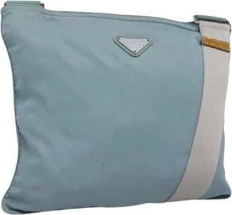 Prada Pre-owned Vintage Cross Body Bag - Dames - Vintage Schoudertas - Blauw - ONE Size - Nylon - Vintage