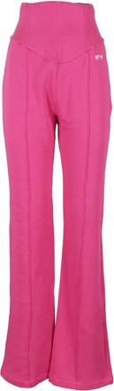 Chiara Ferragni Stijlvolle Wijde Broek - Dames - Wijde Broeken - Roze - XS - Katoen - Broeken