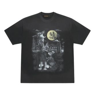 Drew House Full Moon Ss T-shirt Faded Black DR-FW22-189