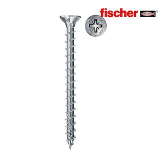 Fischer 200x Power-fast Ii Fpf Ii Czf 4,5 X 50 Mm Bc Cabeza Avellanada Con Ranura Cruzada Pz2 Rosca Completa Galvanizado Azul Pasivado - 670304