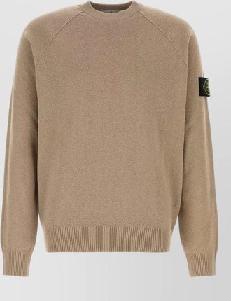 Stone Island cotton crewneck sweater ribbed cuffs hem