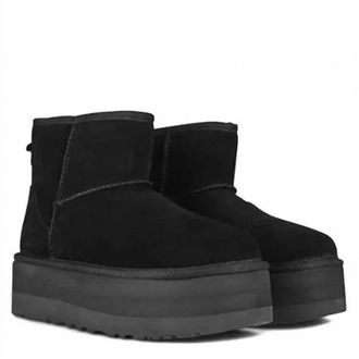 UGG Womens Classic Mini Platform Boot In Black