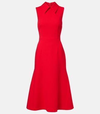Emilia Wickstead Leontine wool cr&ecirc;pe midi dress