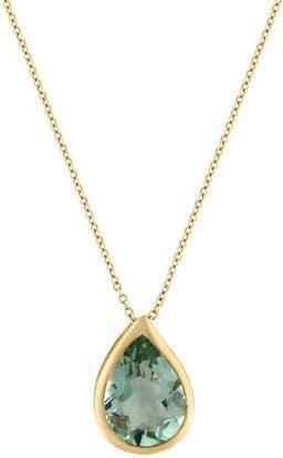 Effy 14K Yellow Gold Green Amethyst Pendant Necklace at Nordstrom Rack