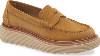 Pedro Garcia Sloan Platform Penny Loafer in Alpaca at Nordstrom, Size 10.5Us