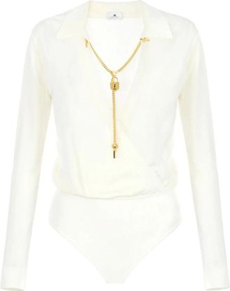 Elisabetta Franchi Mujer, Camisetas, Blanco, Talla: S