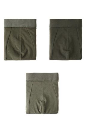 Mango 3-Pack Boxer Briefs in Khaki Green at Nordstrom, Size Medium