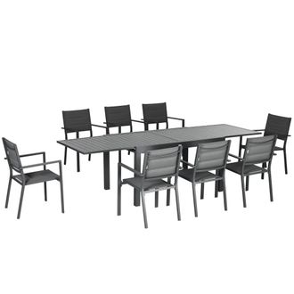 OUTSUNNY Conjunto de jard&iacute;n 270x90x75 cm gris