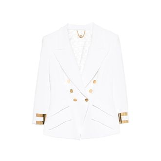 Elisabetta Franchi Double-breasted Three-quarter Sleeve Jacket