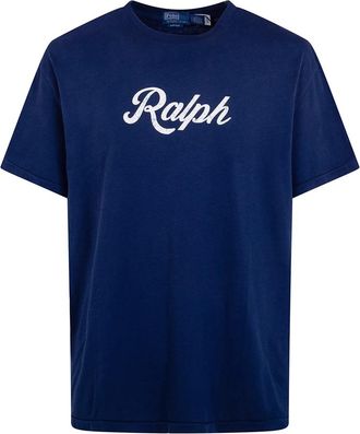 Polo Ralph Lauren T-shirt met korte mouwen en klassieke print - Heren - T-shirts - Blauw - XL - Tops