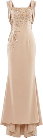 Saiid Kobeisy Embellished Long Crepe Dress