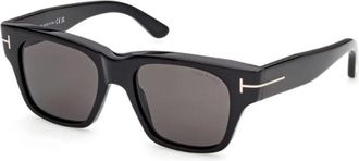 Tom Ford Caine-02 Sunglasses - male - Tom Ford - Sunglasses - Black - 53 MM - Accessories