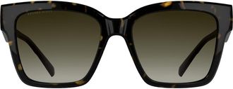 Kendra Scott Dira 56mm Rectangular Sunglasses in Dark Tortoise at Nordstrom