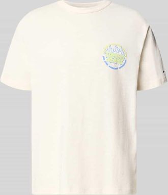 Tommy Jeans Relaxed Fit T-Shirt aus reiner Baumwolle in Offwhite, Gr&ouml;&szlig;e XXL