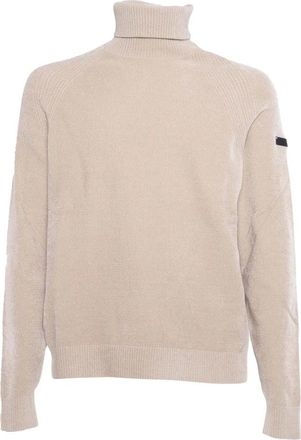 Roberto Ricci Design Velvet Turtleneck - Heren - Coltruien - Beige - 2XL - Polyester - Truien & Vesten