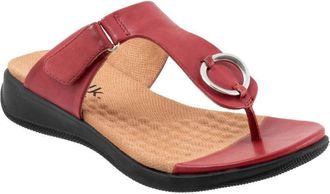 Softwalk Talara Sandal Womens Dark Red Round Toe Slip-On Thong JOBB1355