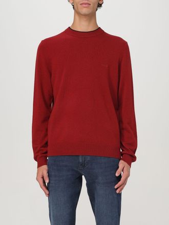 BOSS Hugo BosstNavy/Red on sale Slim Fit Cotton Wool Striped Pullover Sweater Crew Neck