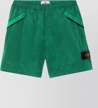 Stone Island nylon shorts comfort fit side and back pockets