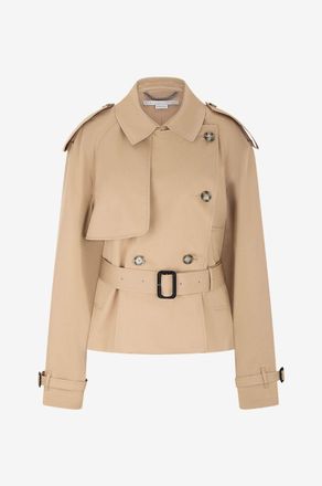 Stella McCartney Kurz-Trenchcoat au Bio-Baumwoll-Gabardine