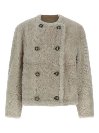 Brunello Cucinelli reversible shearling jacket - Neutrals