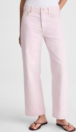 Madewell Low Slung Baggy Crop Jeans in Marble Lilac at Nordstrom, Size 32